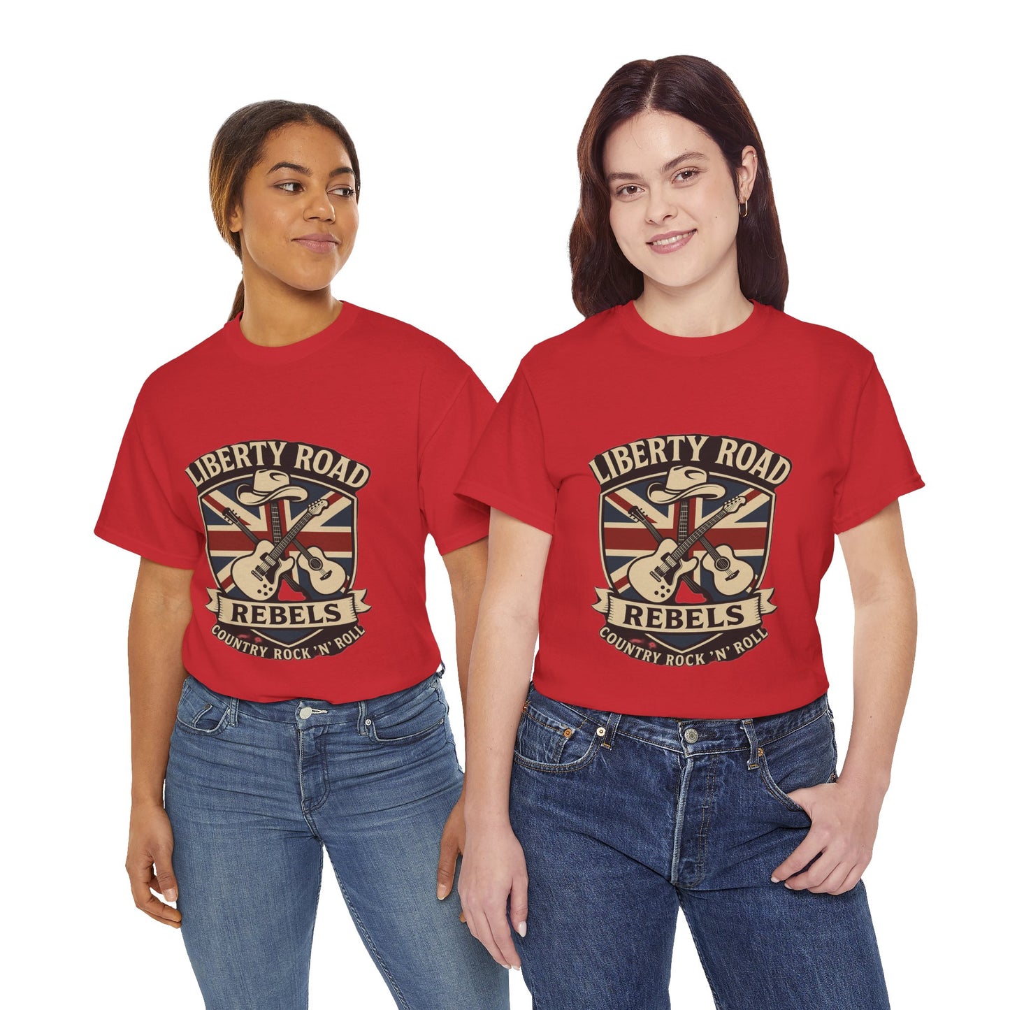 Liberty Road Rebels Britannia Rock 'n' Roll Rebels Tee Unisex Heavy Cotton T-Shirt