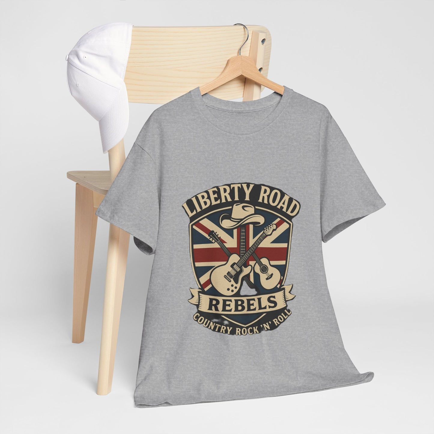 Liberty Road Rebels Britannia Rock 'n' Roll Rebels Tee Unisex Heavy Cotton T-Shirt