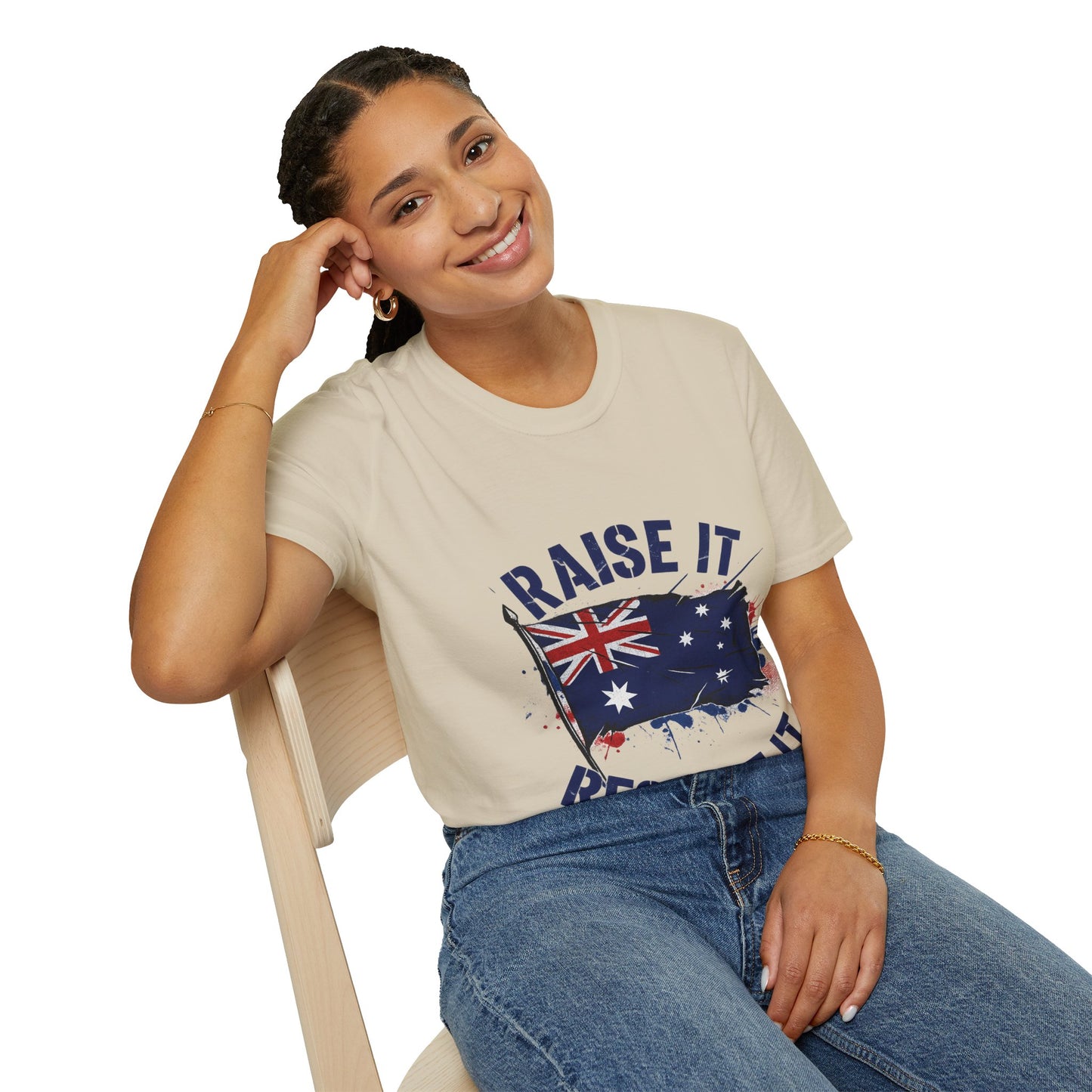 Raise It Respect It Australia Flag Unisex T-Shirt Tee