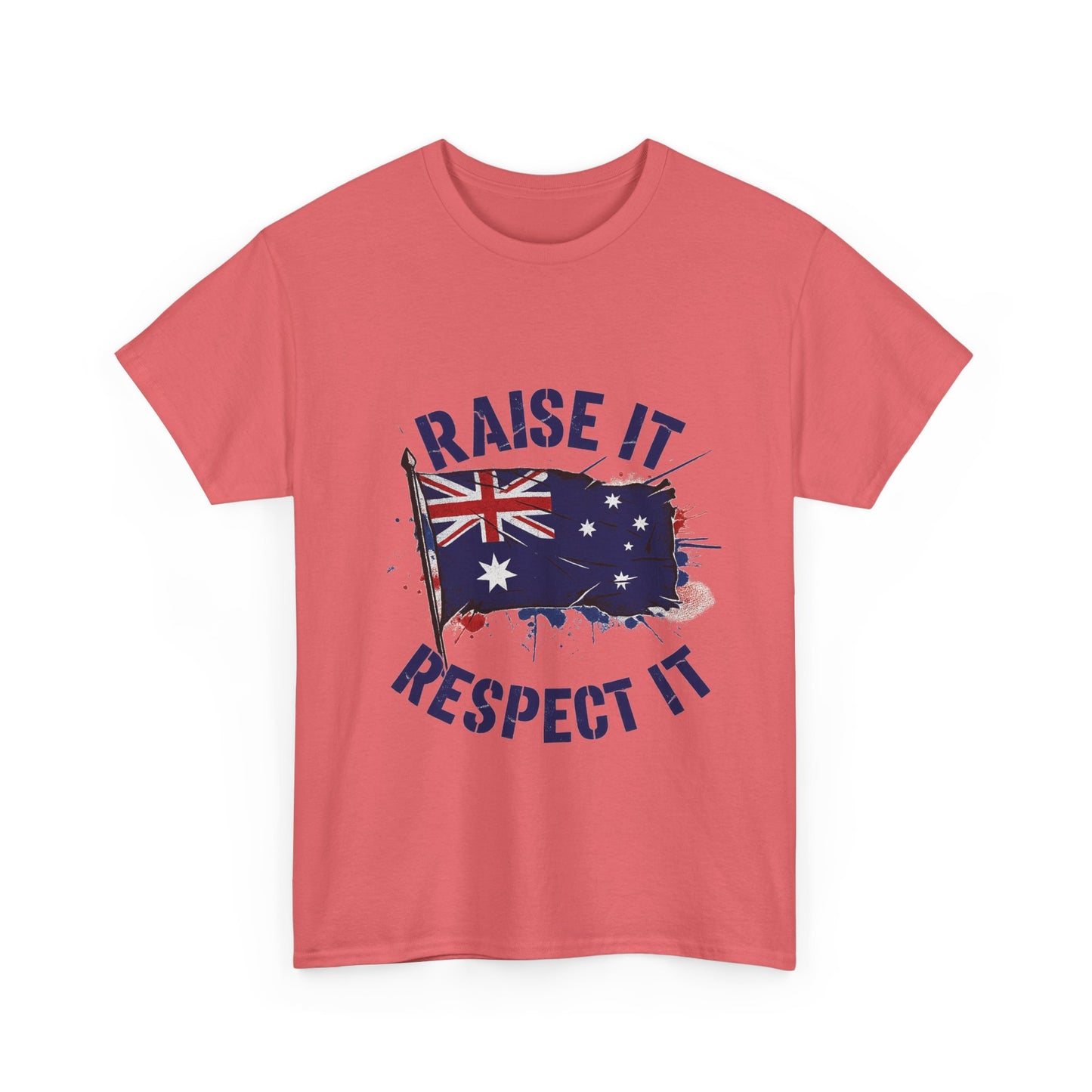 Raise It Respect It Australia Flag Unisex Graphic Tee Cotton T-Shirt