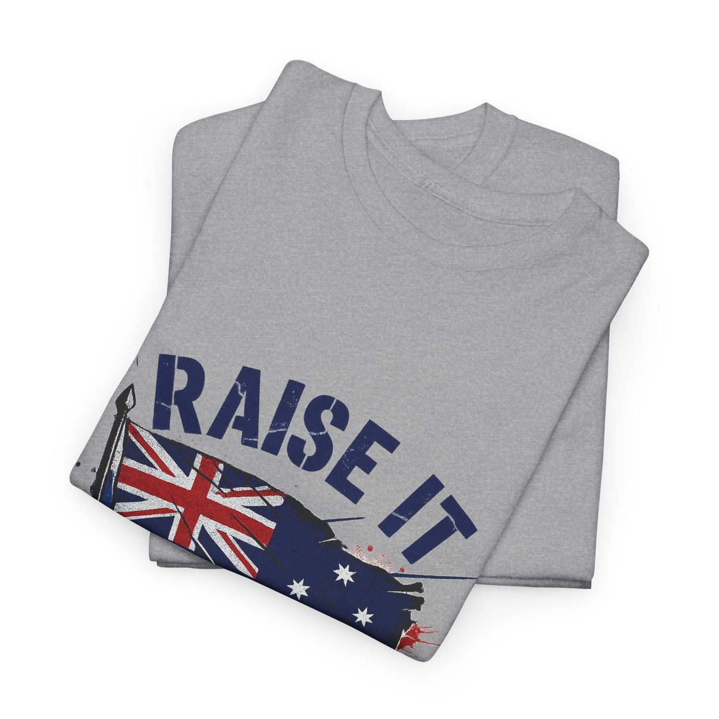 Raise It Respect It Australia Flag Unisex Graphic Tee Cotton T-Shirt