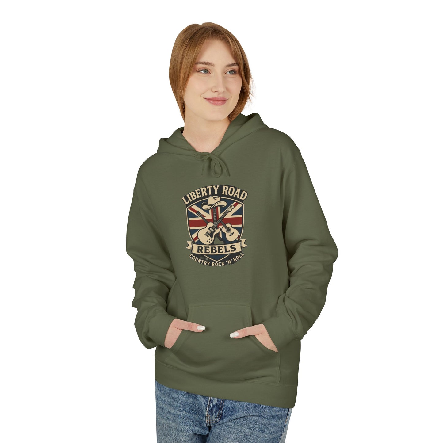 Liberty Road Rebels Britannia Fleece Hoodie Unisex Sweatshirt