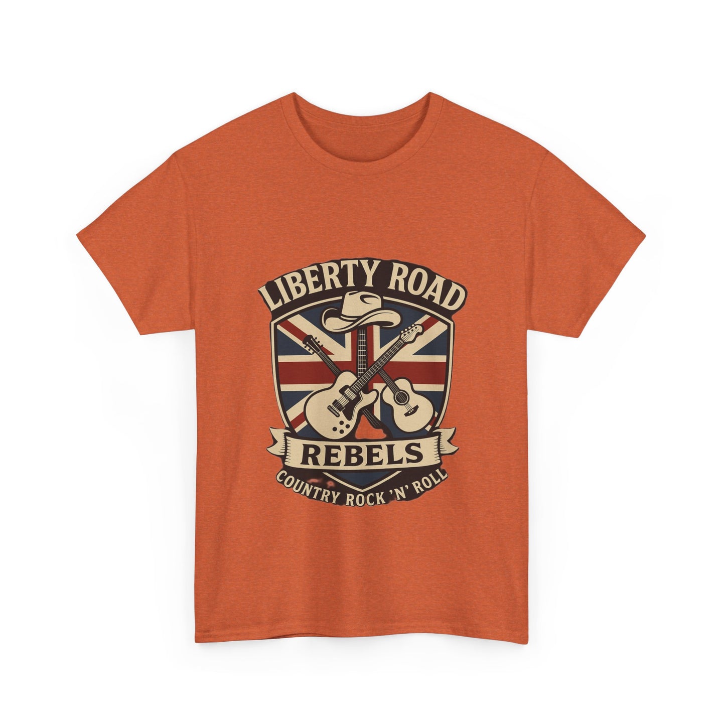Liberty Road Rebels Britannia Rock 'n' Roll Rebels Tee Unisex Heavy Cotton T-Shirt