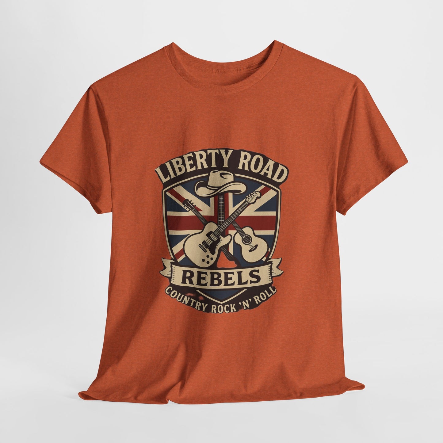 Liberty Road Rebels Britannia Rock 'n' Roll Rebels Tee Unisex Heavy Cotton T-Shirt