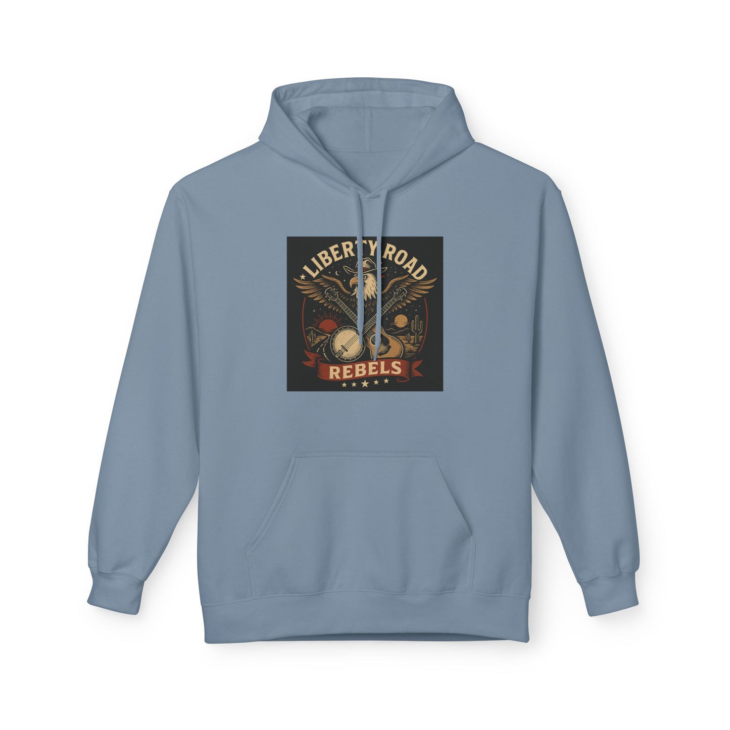 Liberty Road Rebels Vintage Americana Style Soft Fleece Hoodie