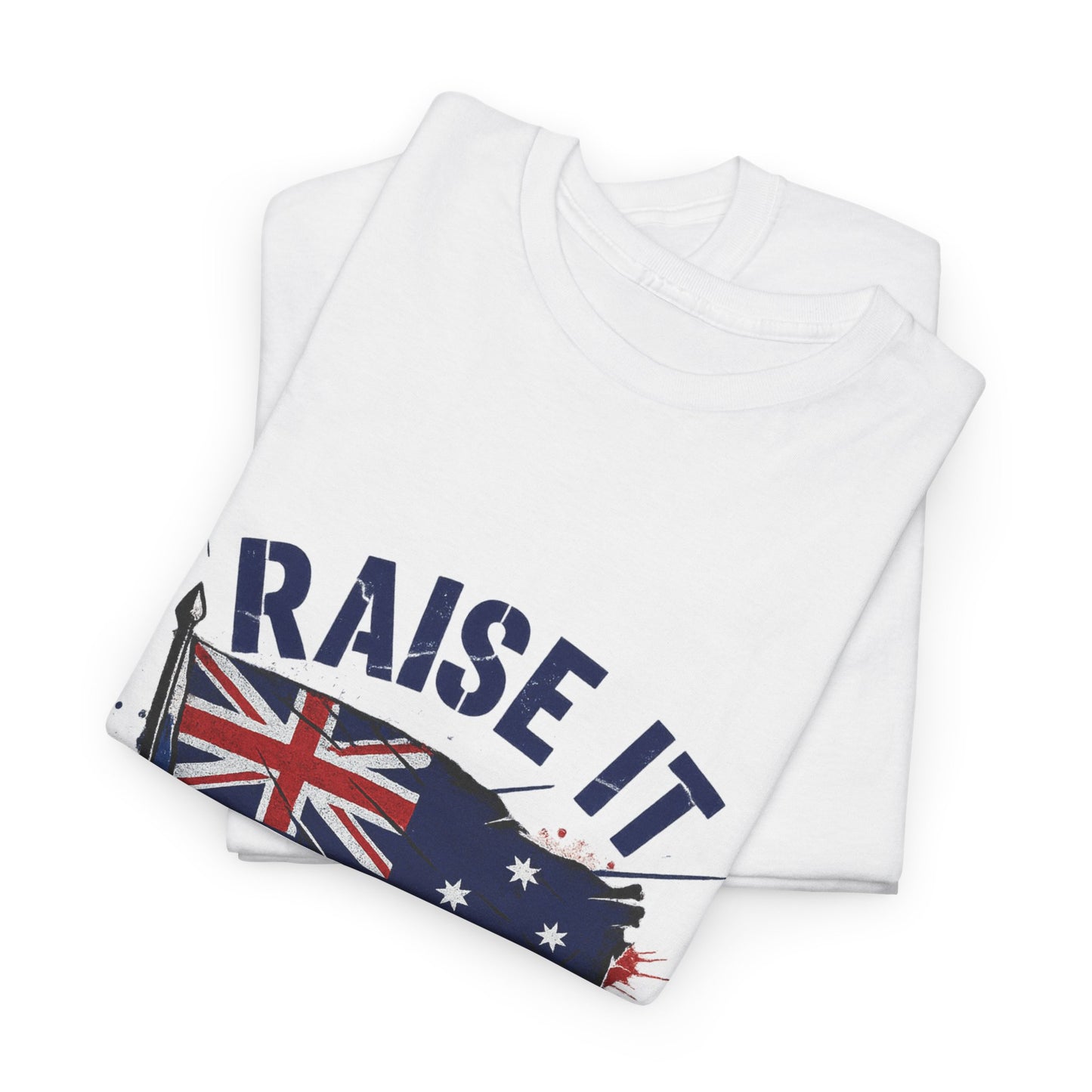 Raise It Respect It Australia Flag Unisex Graphic Tee Cotton T-Shirt