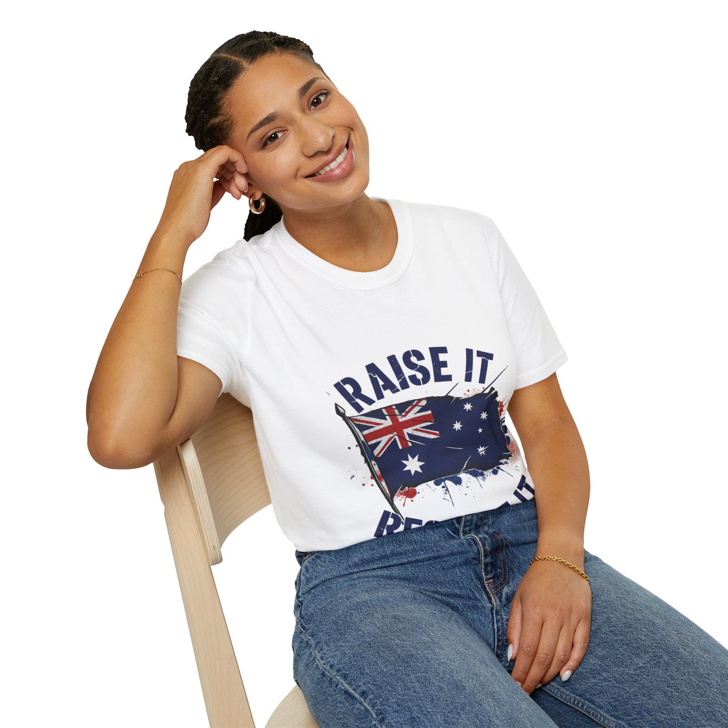 Raise It Respect It Australia Flag Unisex T-Shirt Tee