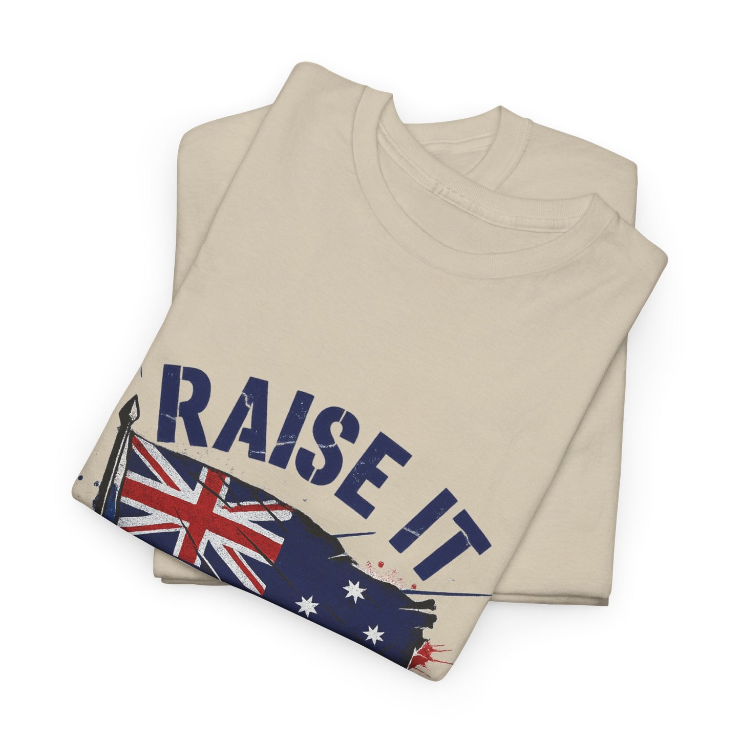 Raise It Respect It Australia Flag Unisex Graphic Tee Cotton T-Shirt