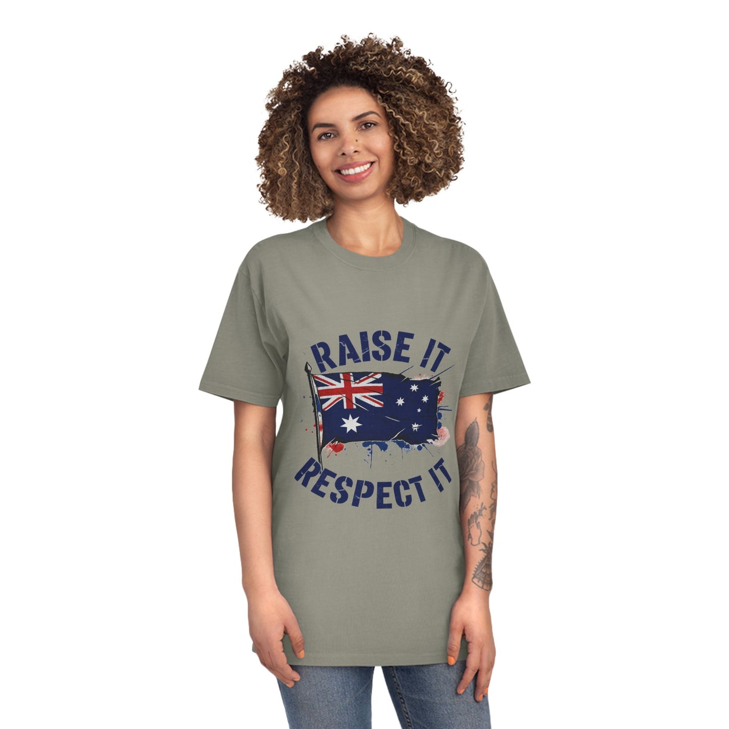 Raise It Respect It Australian Pride Unisex Faded T-Shirt
