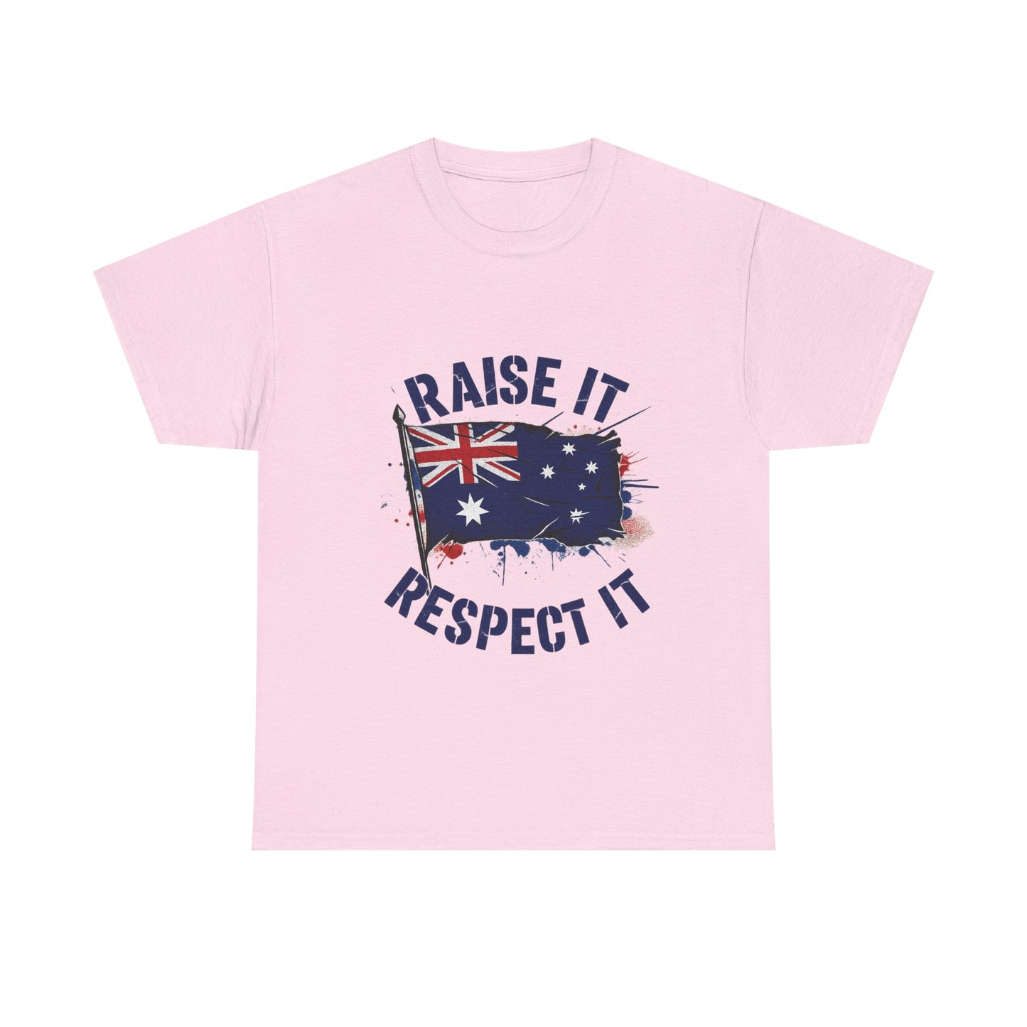 Raise It Respect It Australia Flag Unisex Graphic Tee Cotton T-Shirt