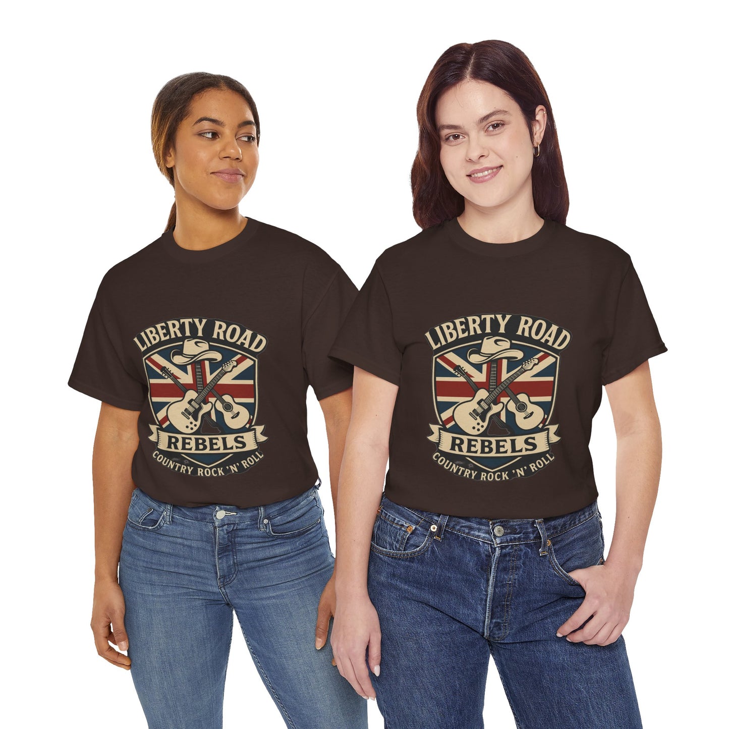 Liberty Road Rebels Britannia Rock 'n' Roll Rebels Tee Unisex Heavy Cotton T-Shirt