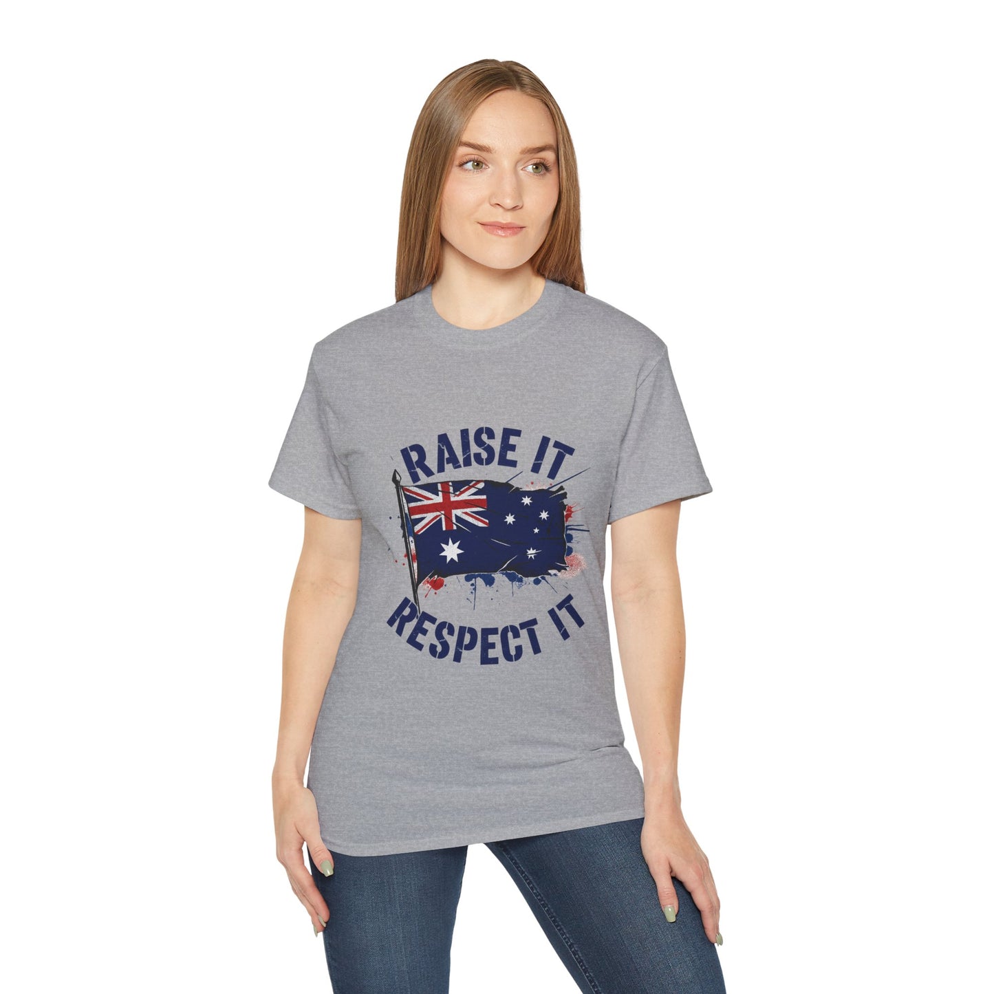 Raise It Respect It Australia Flag Tribute Unisex Tee T-Shirt