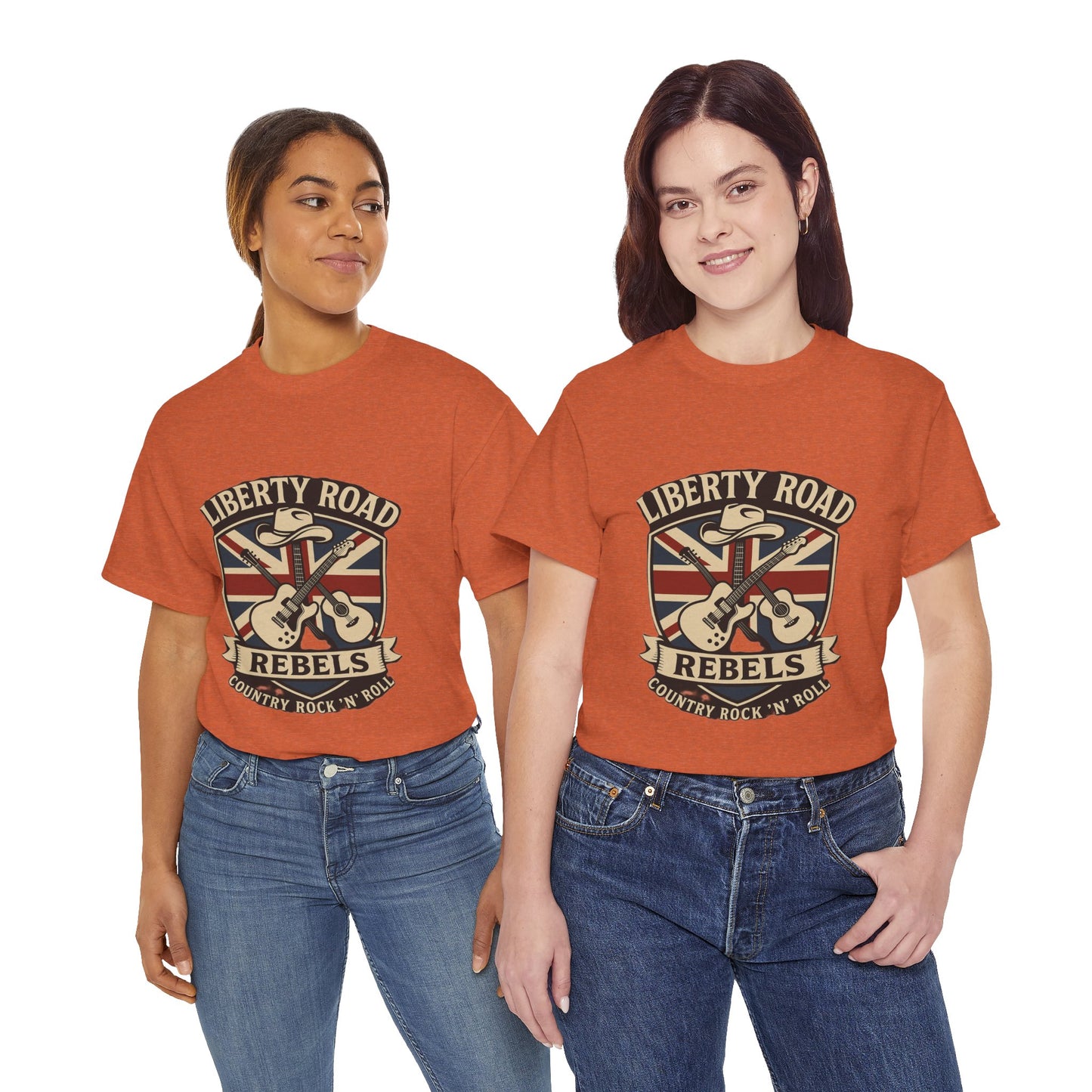 Liberty Road Rebels Britannia Rock 'n' Roll Rebels Tee Unisex Heavy Cotton T-Shirt