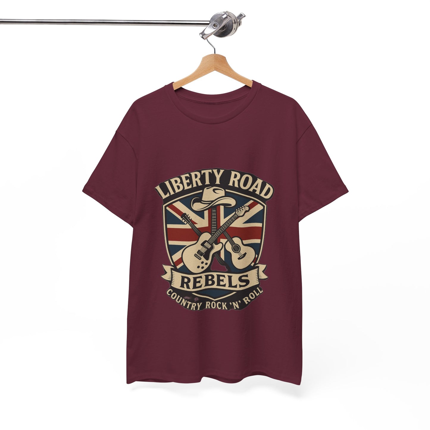 Liberty Road Rebels Britannia Rock 'n' Roll Rebels Tee Unisex Heavy Cotton T-Shirt