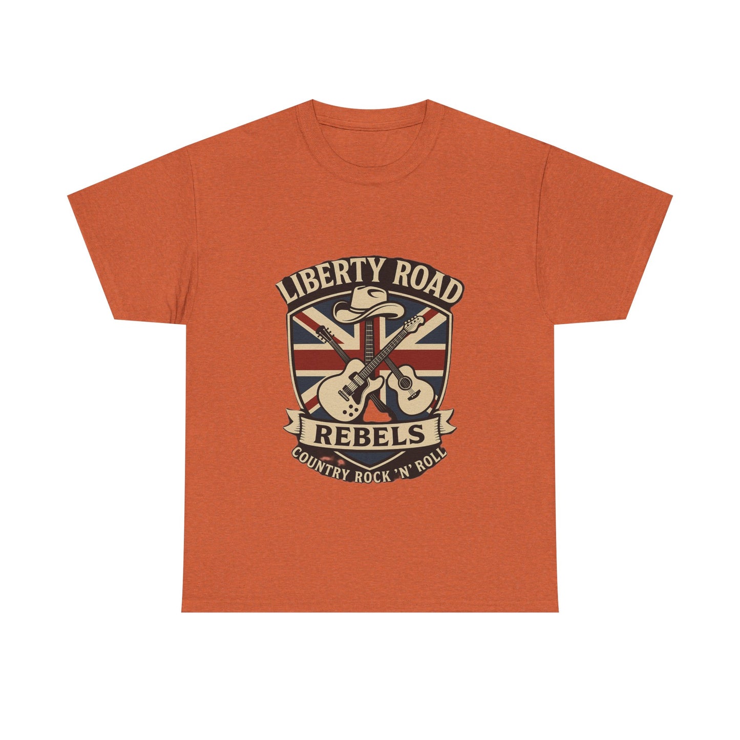 Liberty Road Rebels Britannia Rock 'n' Roll Rebels Tee Unisex Heavy Cotton T-Shirt