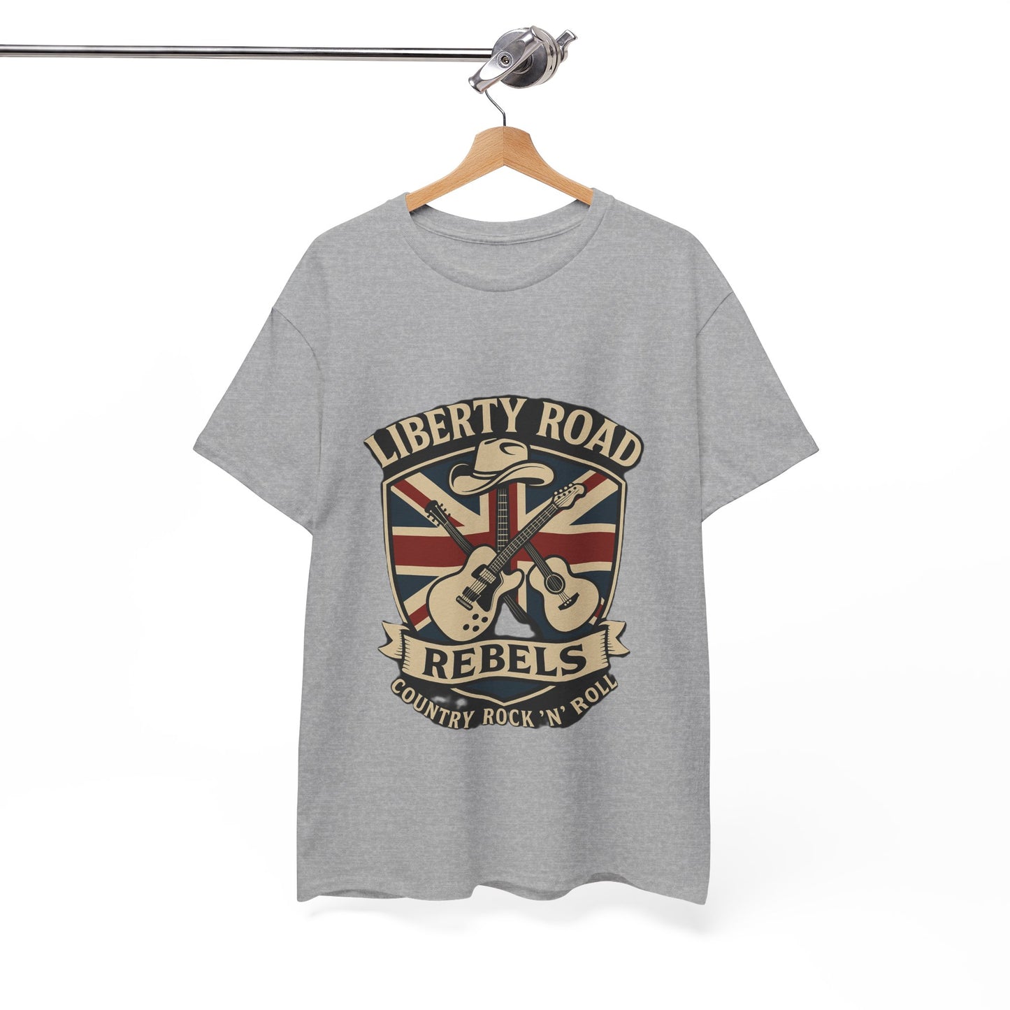 Liberty Road Rebels Britannia Rock 'n' Roll Rebels Tee Unisex Heavy Cotton T-Shirt