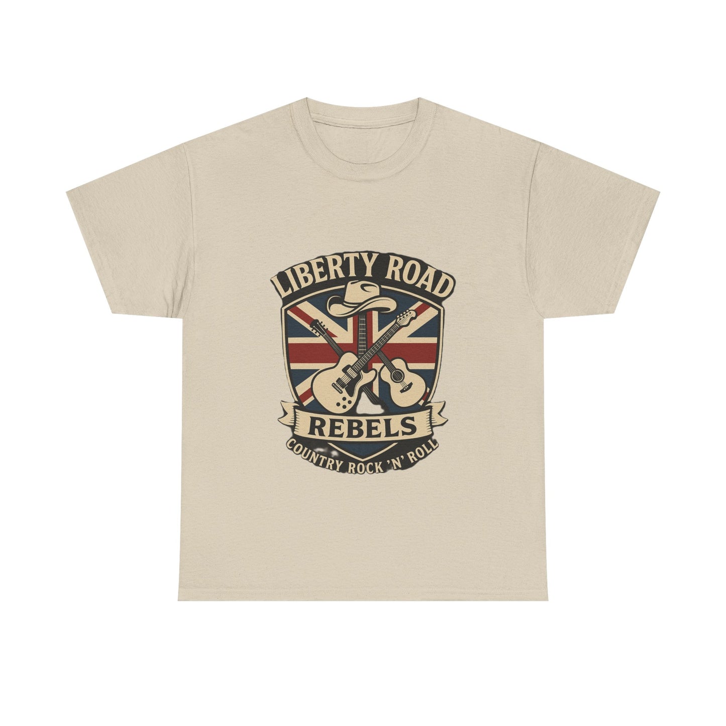 Liberty Road Rebels Britannia Rock 'n' Roll Rebels Tee Unisex Heavy Cotton T-Shirt