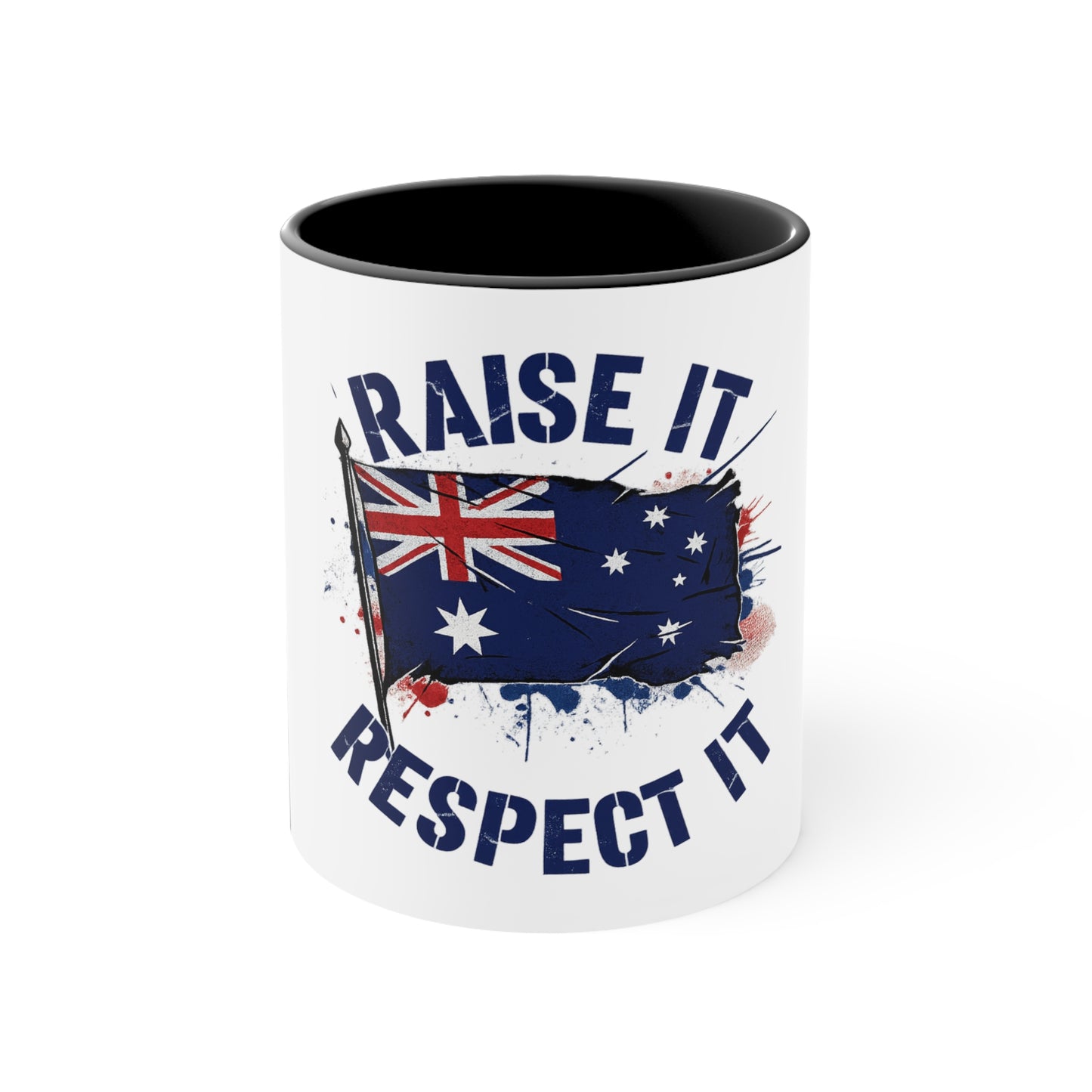 Raise It Respect It Australian Flag Colorful Accent Coffee Mug