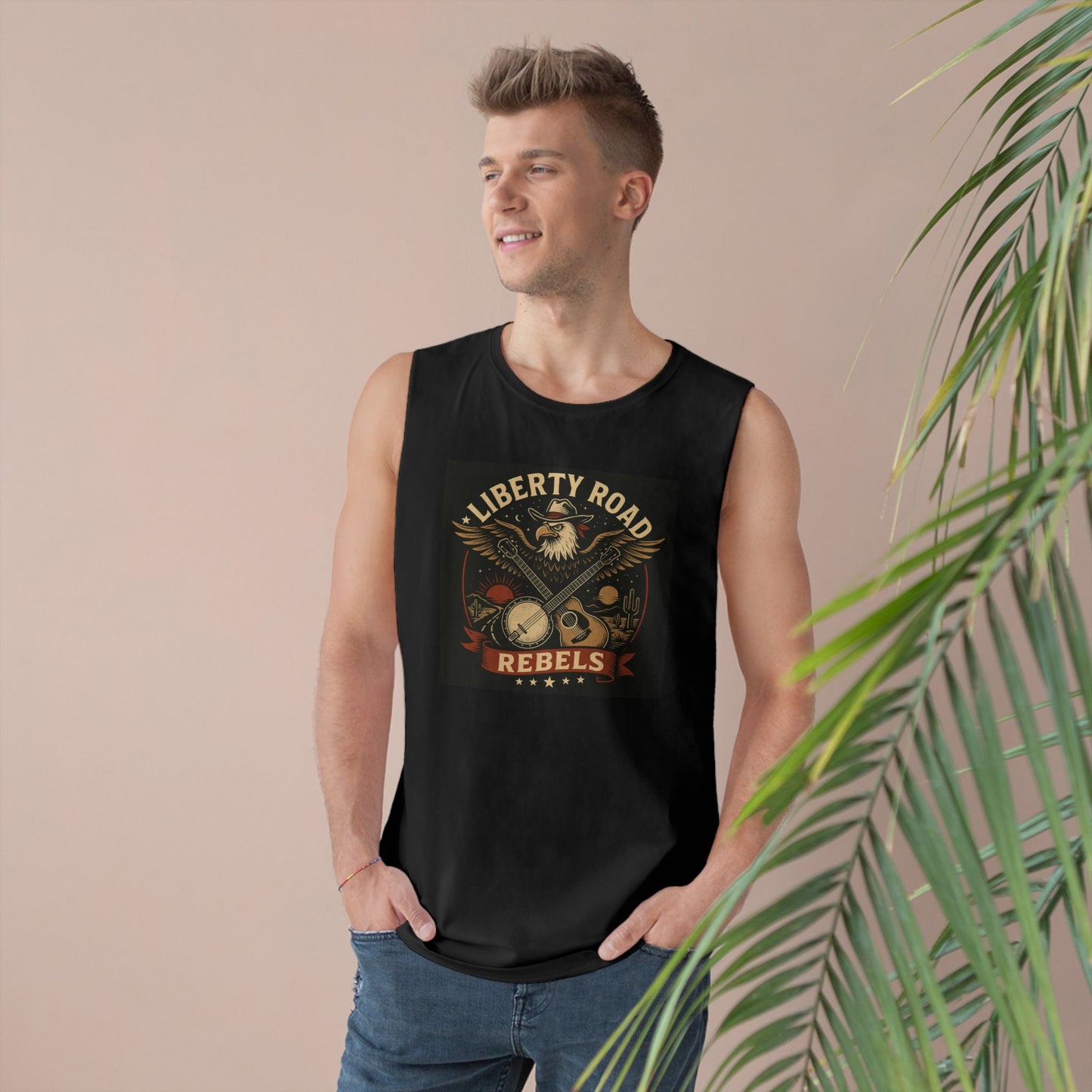 Liberty Road Rebels Vintage Americana Style Unisex Tank Top Singlet