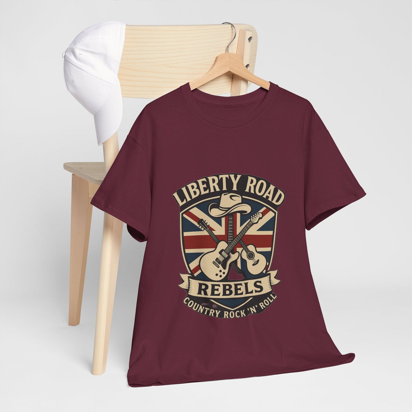 Liberty Road Rebels Britannia Rock 'n' Roll Rebels Tee Unisex Heavy Cotton T-Shirt