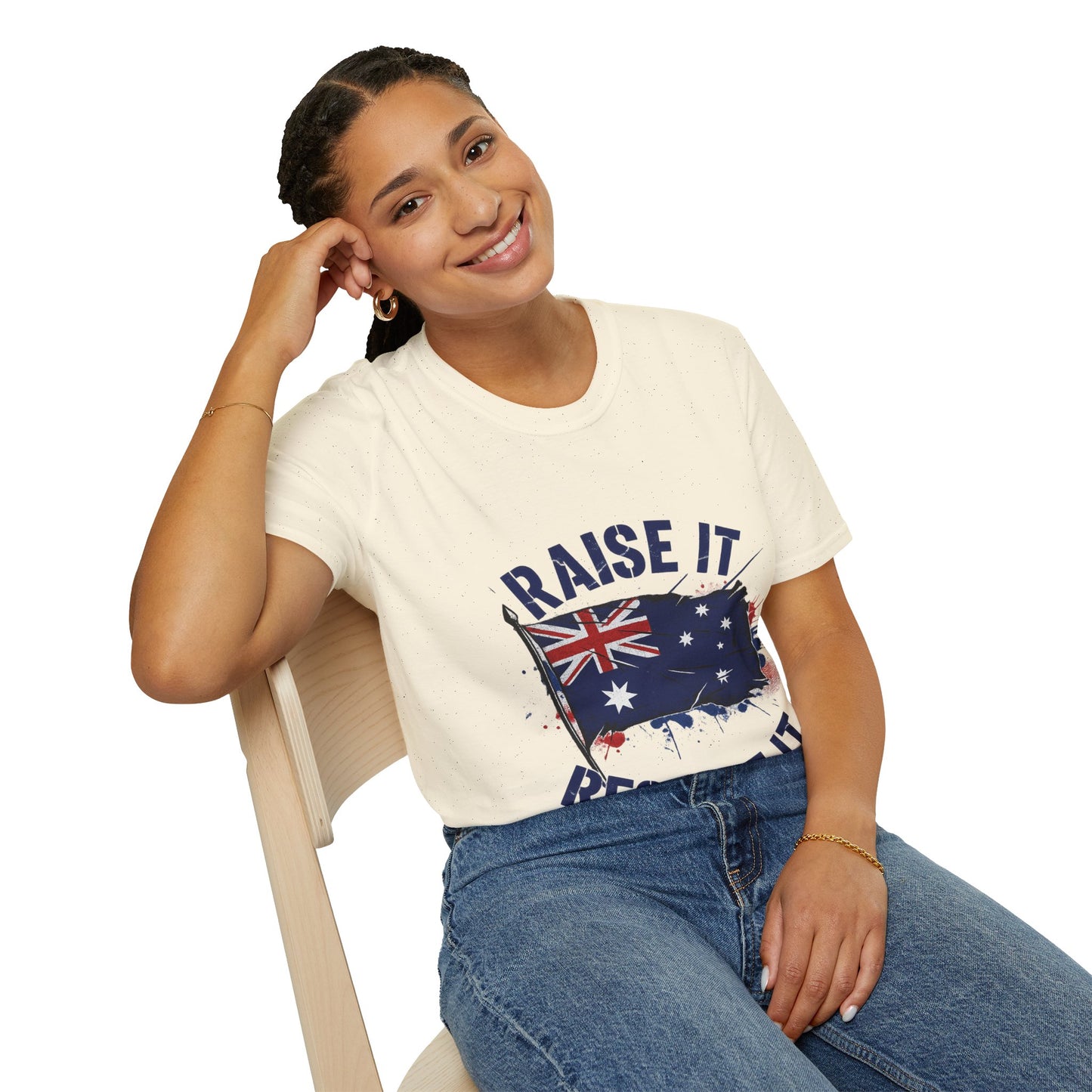 Raise It Respect It Australia Flag Unisex T-Shirt Tee