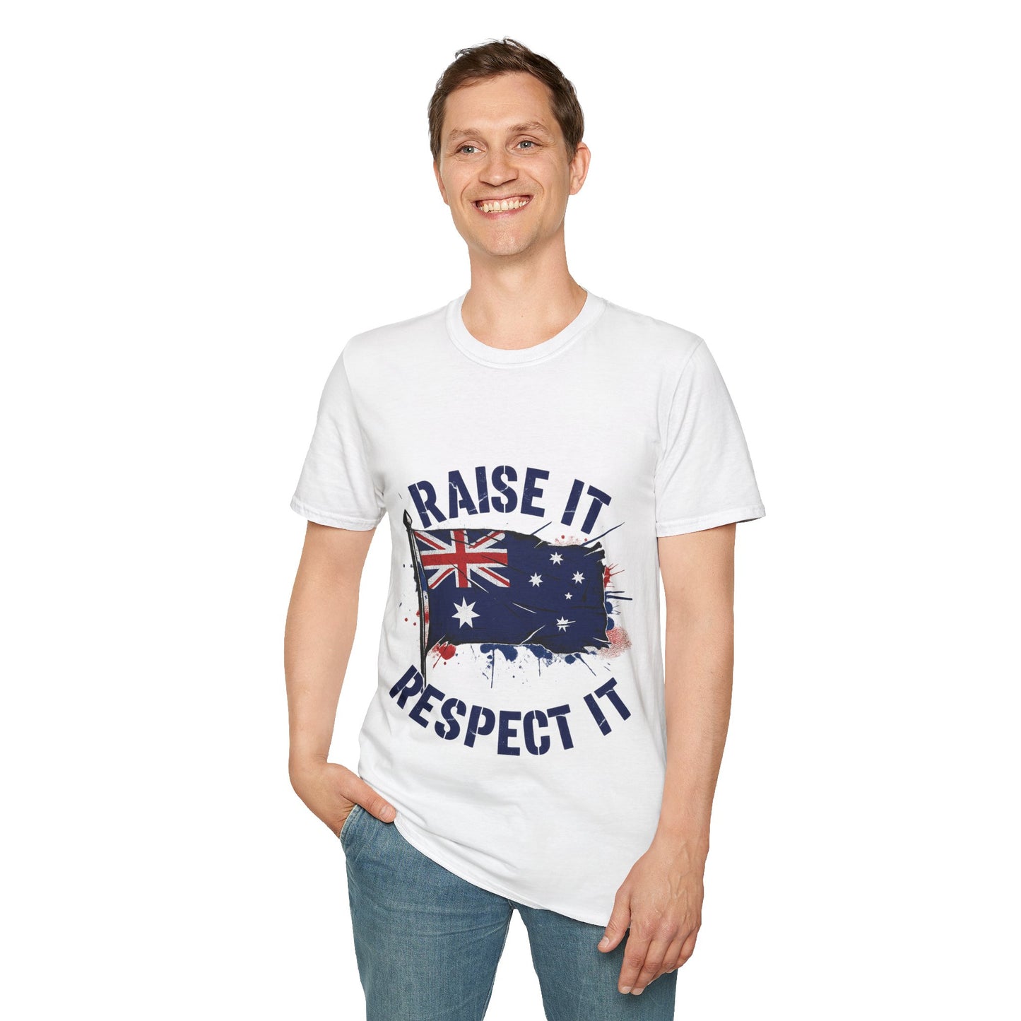 Raise It Respect It Australia Flag Unisex T-Shirt Tee