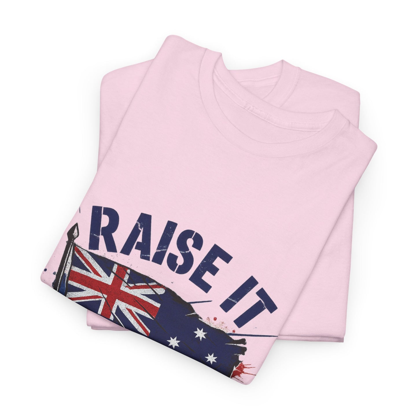 Raise It Respect It Australia Flag Unisex Graphic Tee Cotton T-Shirt