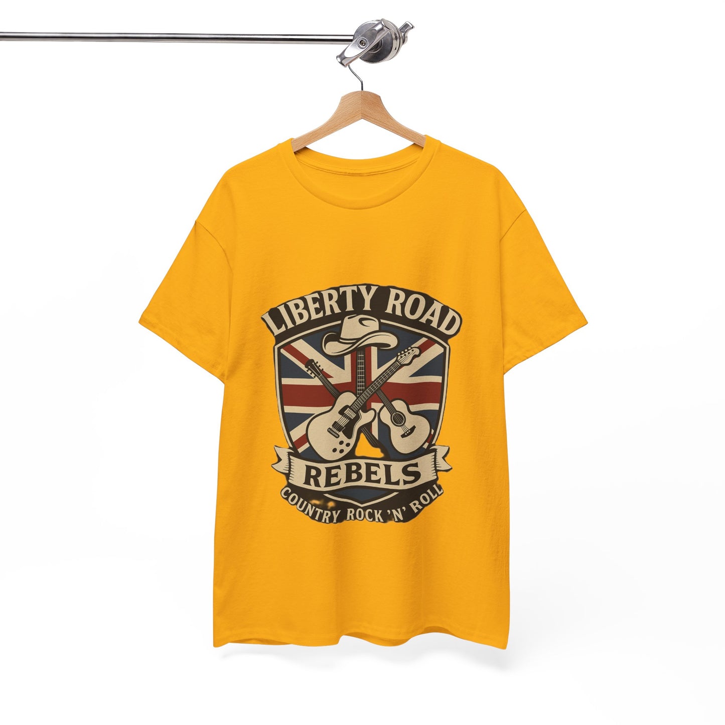Liberty Road Rebels Britannia Rock 'n' Roll Rebels Tee Unisex Heavy Cotton T-Shirt