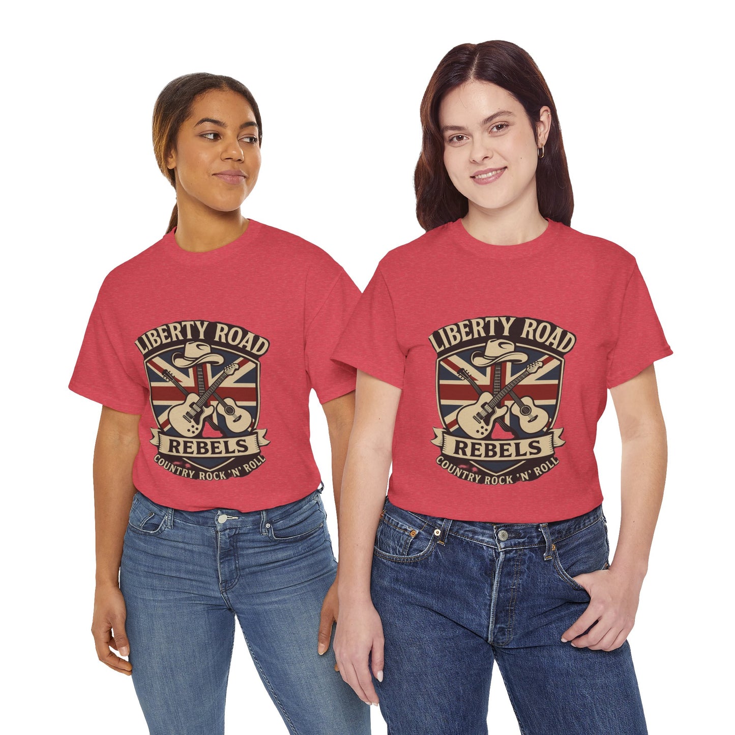 Liberty Road Rebels Britannia Rock 'n' Roll Rebels Tee Unisex Heavy Cotton T-Shirt