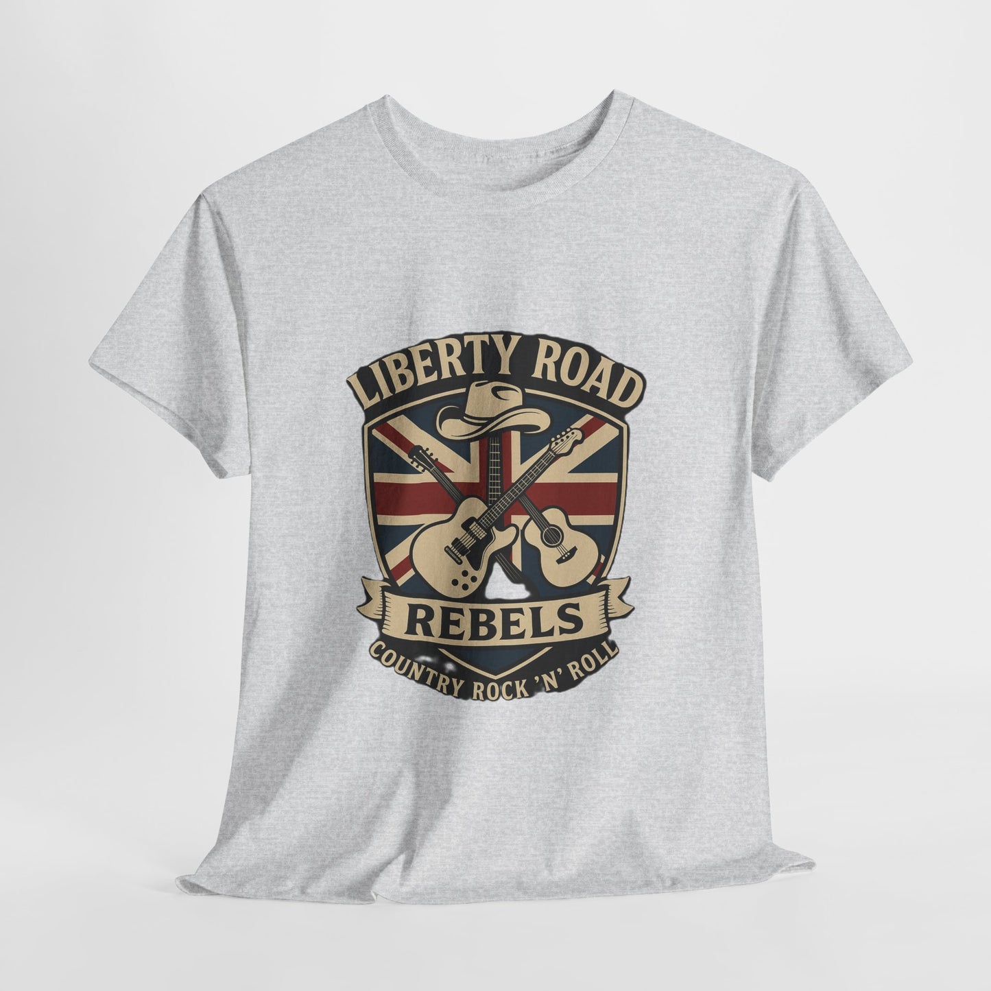 Liberty Road Rebels Britannia Rock 'n' Roll Rebels Tee Unisex Heavy Cotton T-Shirt