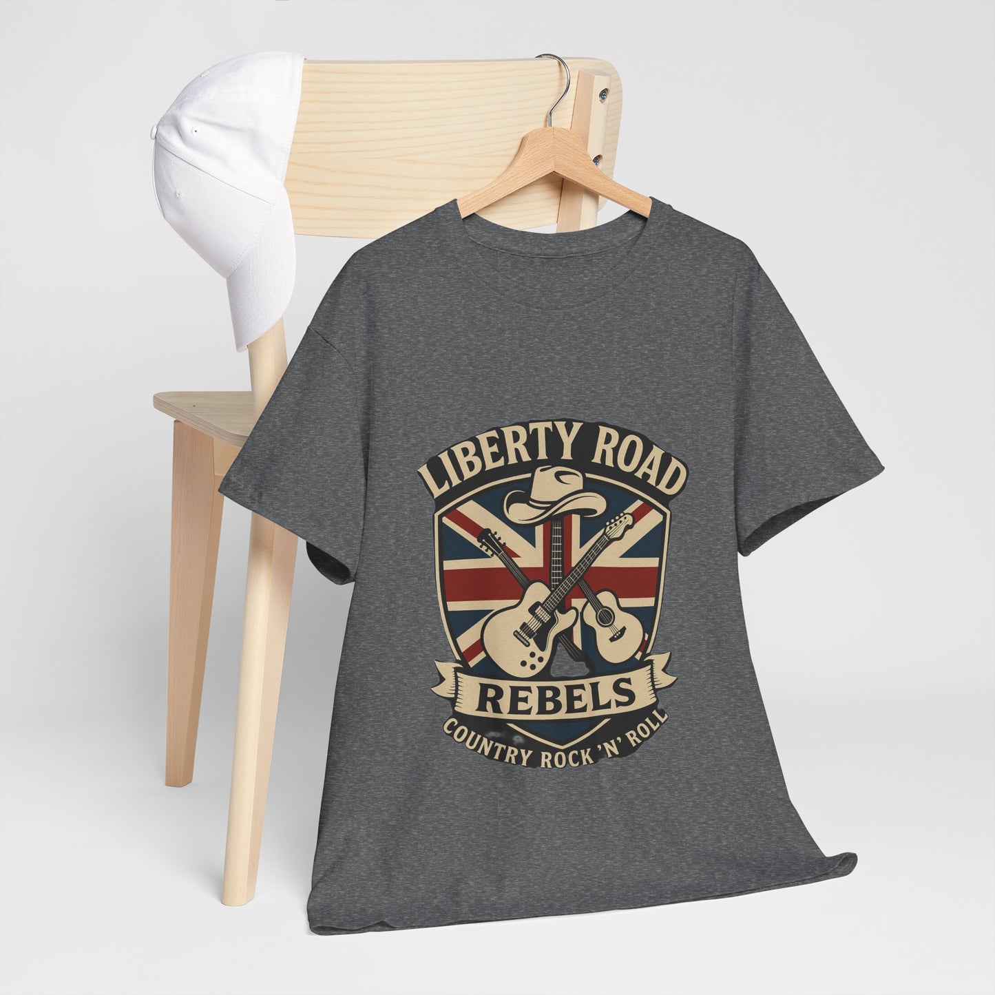 Liberty Road Rebels Britannia Rock 'n' Roll Rebels Tee Unisex Heavy Cotton T-Shirt