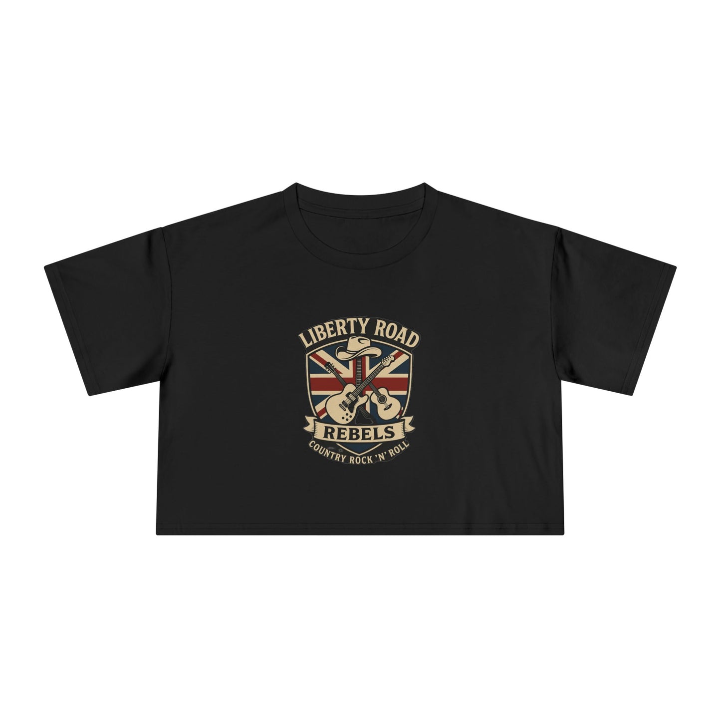 Liberty Road Rebels Britannia Women's Crop Tee T-Shirt