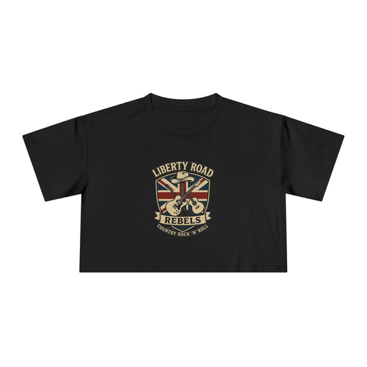 Liberty Road Rebels Britannia Women's Crop Tee T-Shirt