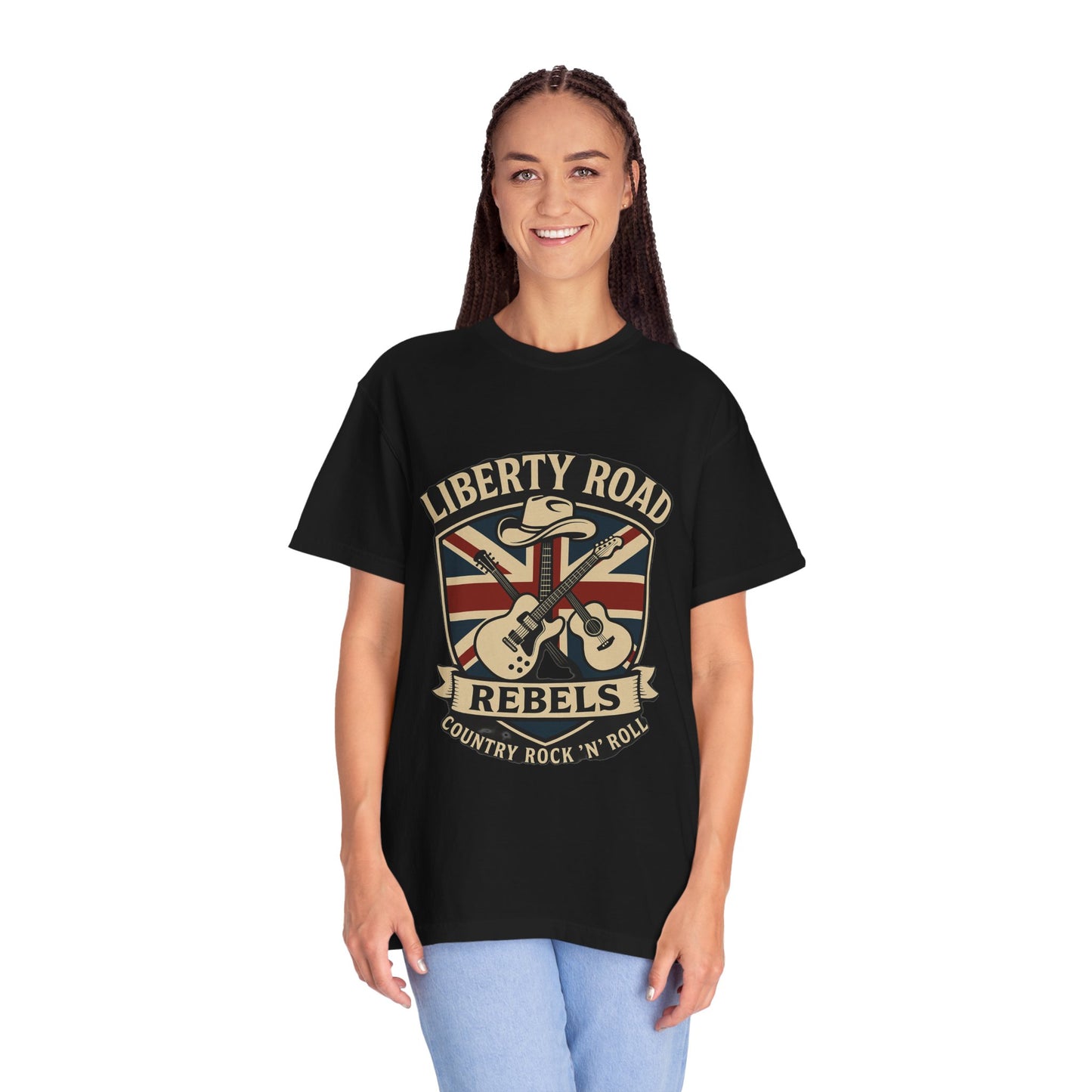 Liberty Road Rebels Britannia Rock 'N' Roll T-Shirt Vintage Style Tee