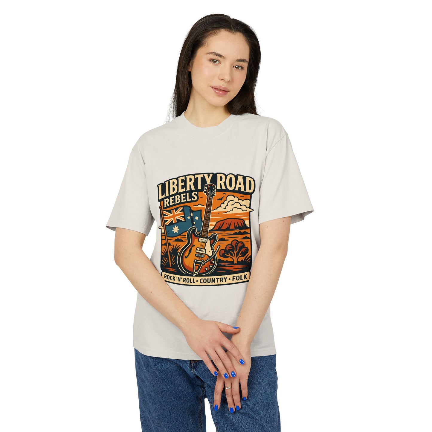 Liberty Road Rebels Australiana Vintage Tee Faded T-Shirt