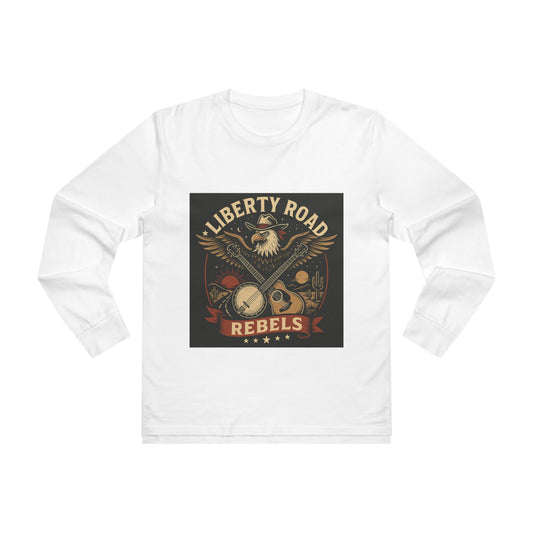 Liberty Road Rebels Vintage Americana Style Men's Long Sleeve Tee T-Shirt