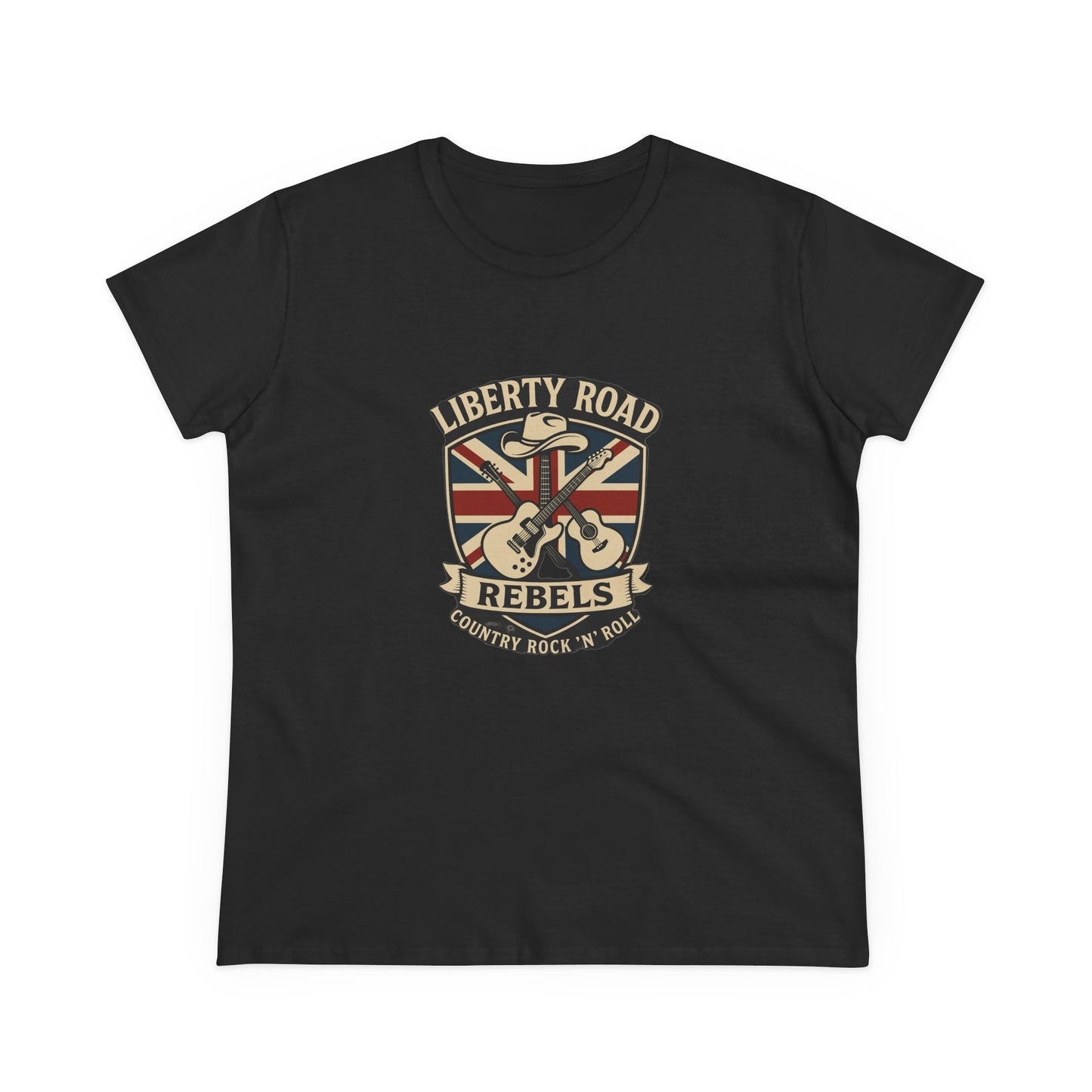 Liberty Road Rebels Britannia Women's Tee Vintage Style Cotton T-Shirt