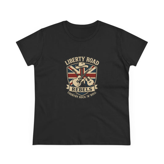 Liberty Road Rebels Britannia Women's Tee Vintage Style Cotton T-Shirt