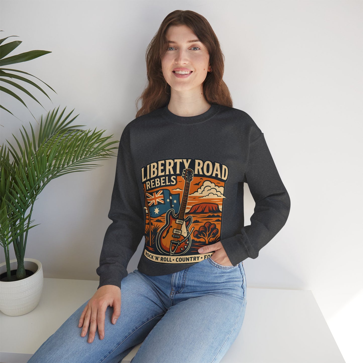 Liberty Road Rebels Australiana Cozy Crewneck Sweatshirt