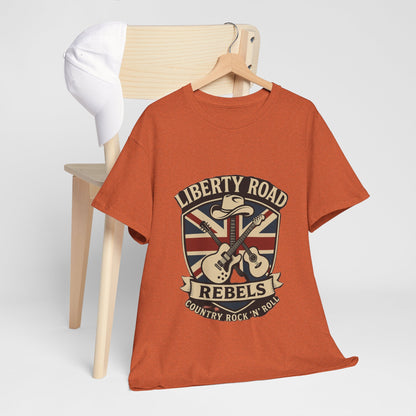 Liberty Road Rebels Britannia Rock 'n' Roll Rebels Tee Unisex Heavy Cotton T-Shirt