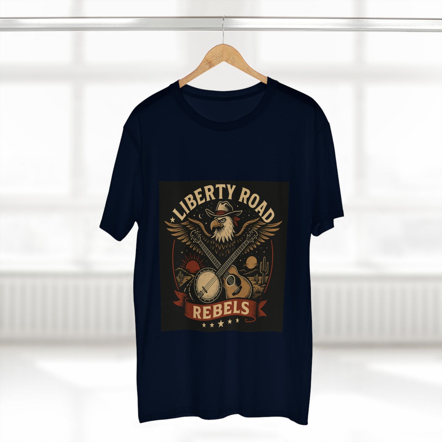 Liberty Road Rebels Vintage Americana Style Tee T-Shirt