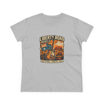 Liberty Road Rebels Vintage Australiana Women's Midweight Cotton T-Shirt