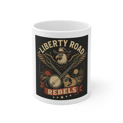 Liberty Road Rebels Vintage Americana Style Ceramic Coffee Mug