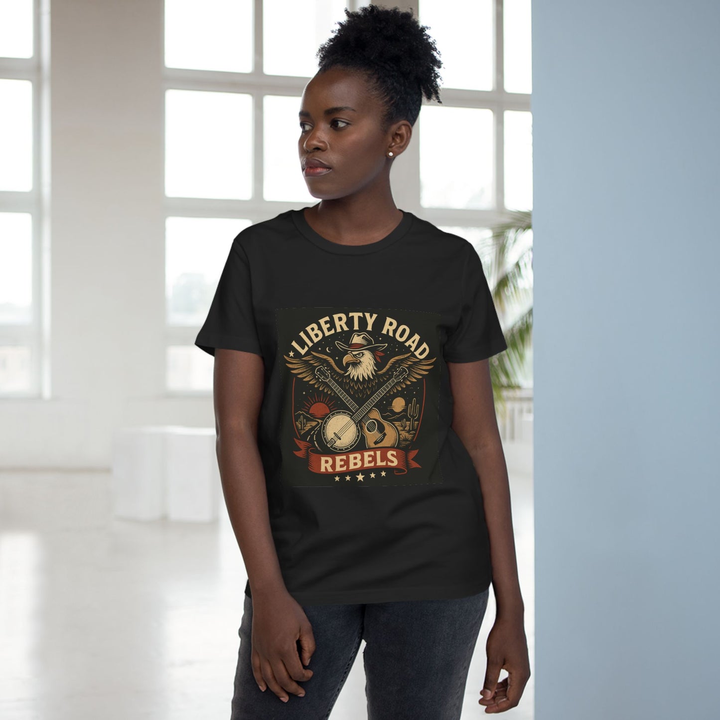 Liberty Road Rebels Vintage Americana Style Women's T-Shirt Tee