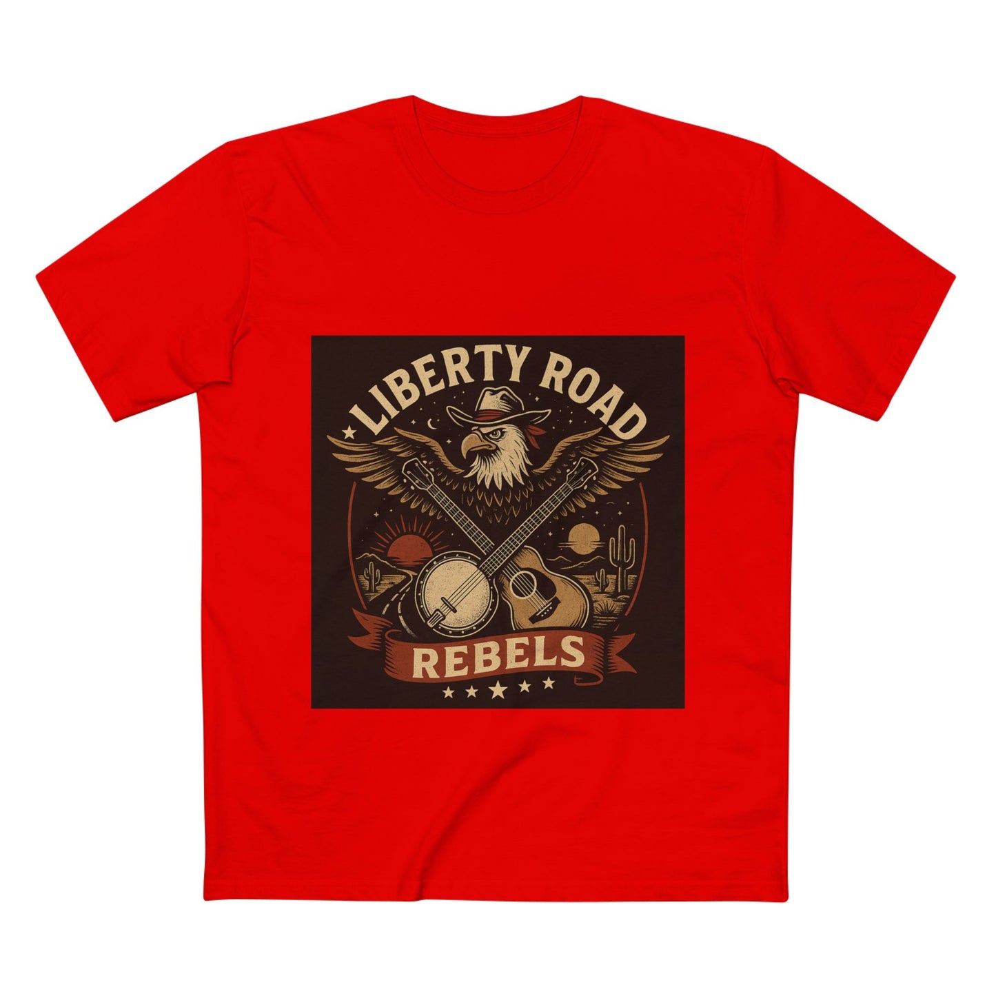 Liberty Road Rebels Vintage Americana Style Tee T-Shirt