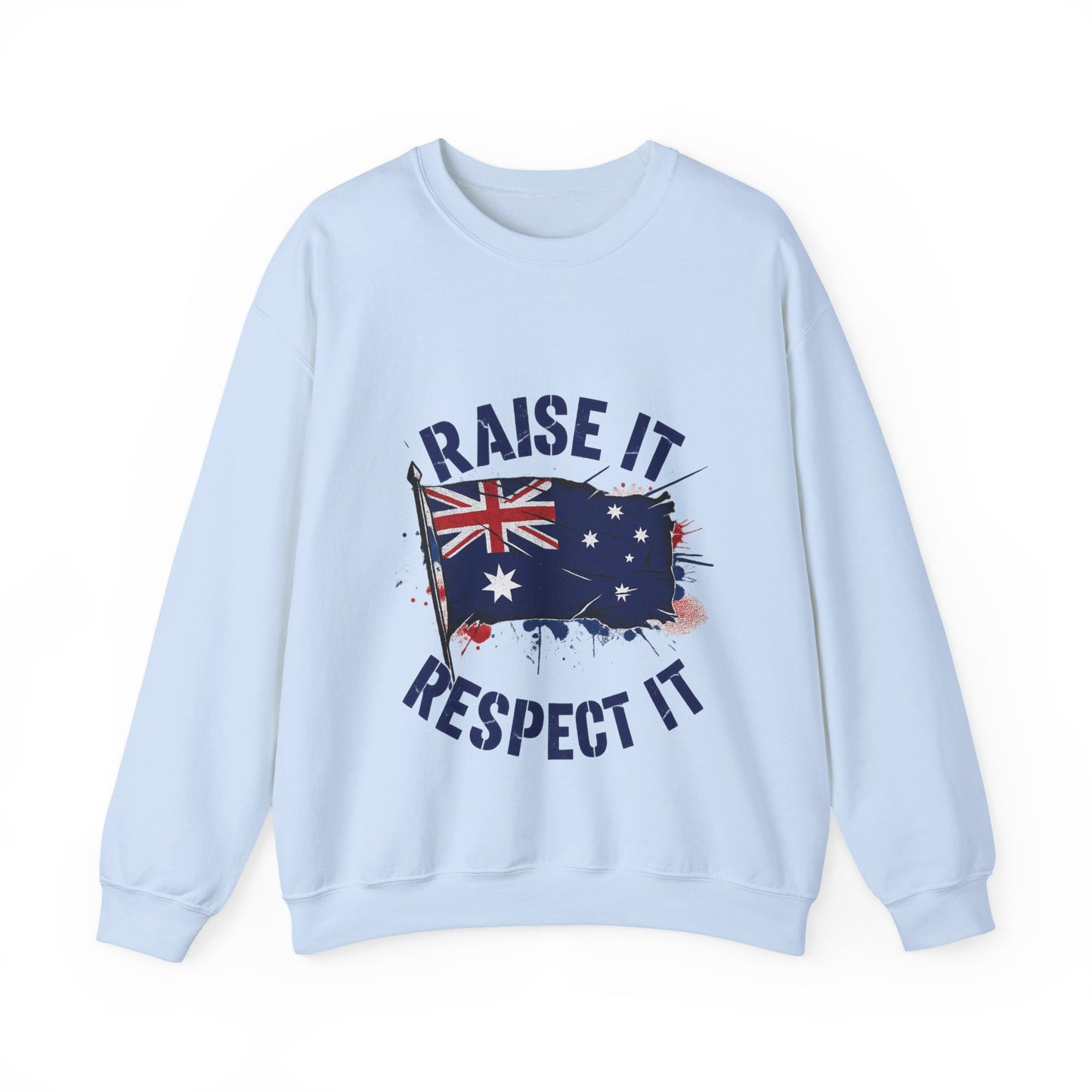 Raise It Respect It Australia Flag UniSex Crewneck Sweatshirt