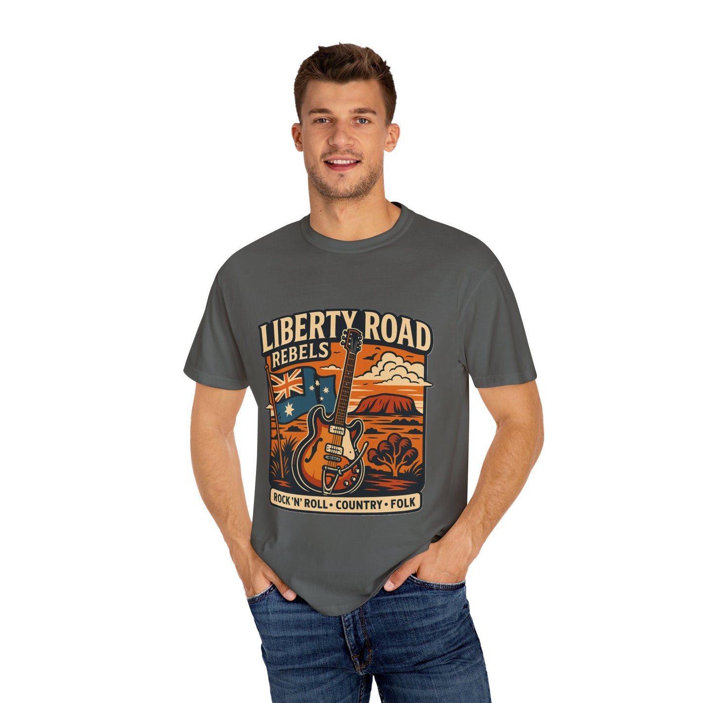 Liberty Road Rebels Australiana Unisex Garment-Dyed T-shirt