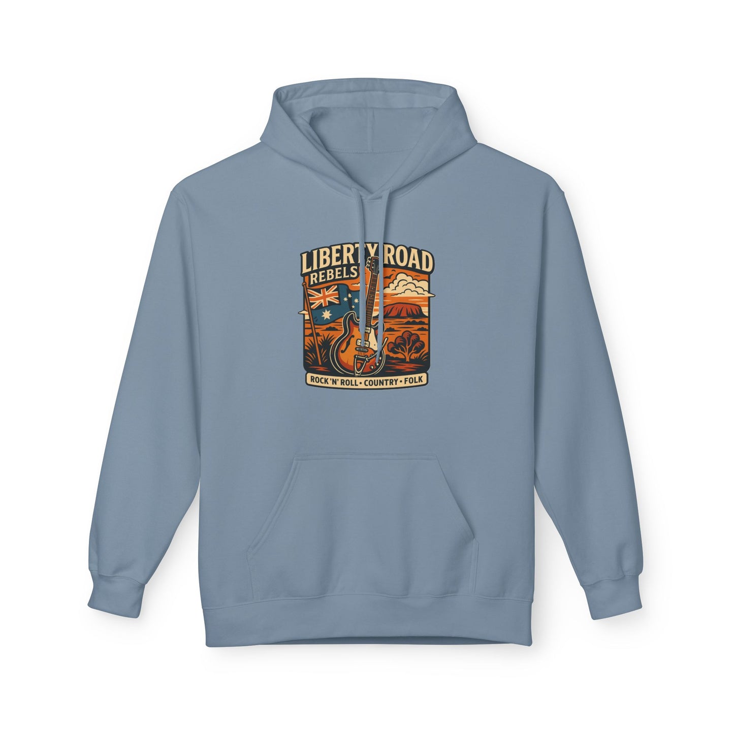 Liberty Road Rebels Vintage-Inspired Australiana Hoodie Cozy Sweatshirt