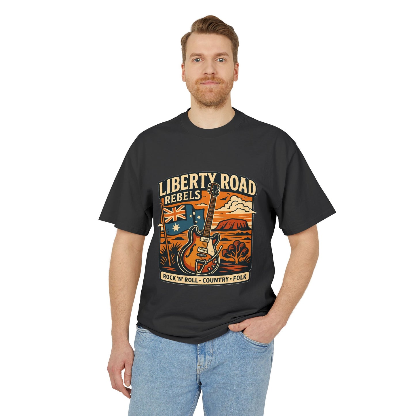 Liberty Road Rebels Australiana Vintage Tee Faded T-Shirt