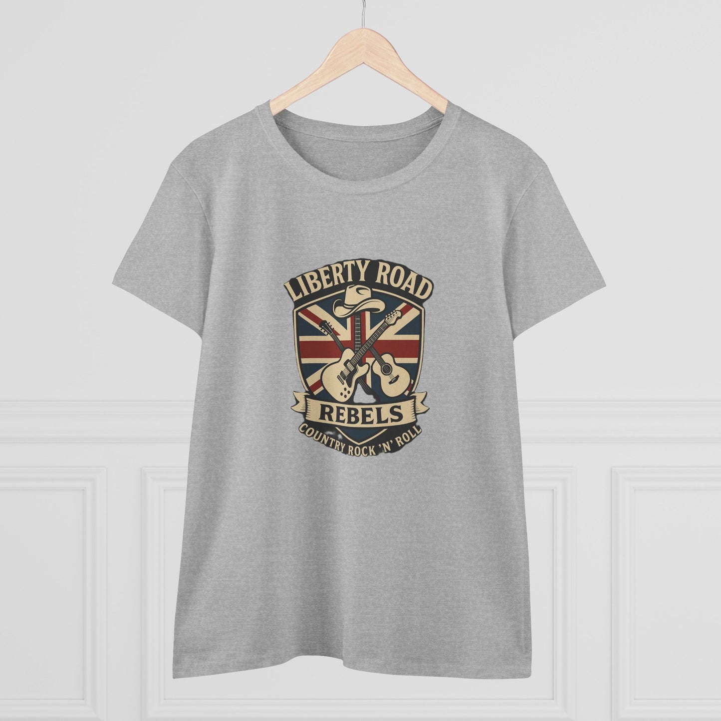 Liberty Road Rebels Britannia Women's Tee Vintage Style Cotton T-Shirt
